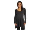 Allen Allen L/s Angled 2-pocket Scoop Tunic (black) Women's Long Sleeve Pullover