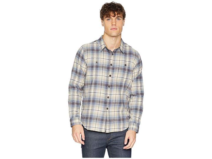 Frye Miles Workshirt (blue/tan Multi) Men's Clothing