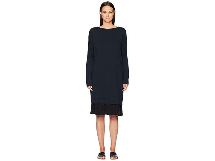 Y's By Yohji Yamamoto O-running Panel Dress (black) Women's Dress