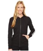Adidas Essentials Linear Full Zip Hoodie (black/white) Women's Sweatshirt