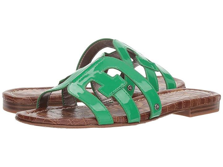 Sam Edelman Bay (leaf Green Patent) Women's Slide Shoes