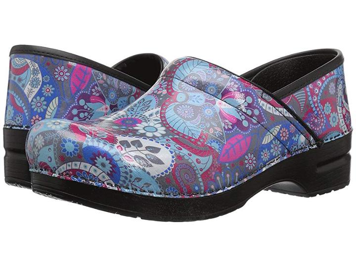 Dansko Professional (grey Paisley Patent) Women's Clog Shoes