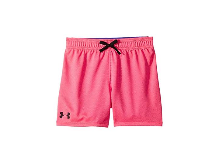 Under Armour Kids Center Spot Shorts (big Kids) (penta Pink/green Typhoon) Girl's Shorts