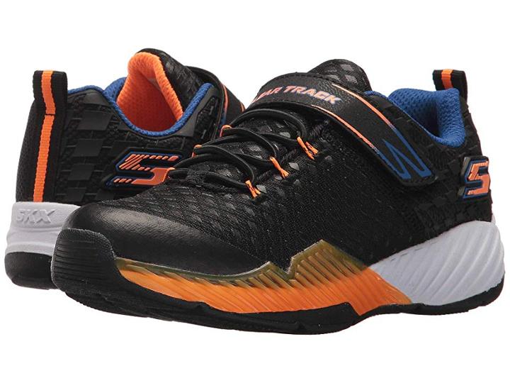 Skechers Kids Clear Track Lunar Shift 97606l (little Kid/big Kid) (black/blue/orange) Boy's Shoes