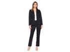 Tahari By Asl Notch Collar Two-button Jacket Pants Suit (black) Women's Suits Sets