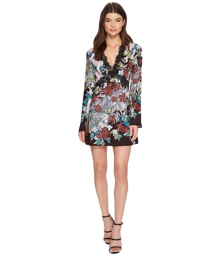 Keepsake The Label Lost Dreams Long Sleeve Mini Dress (multi Floral) Women's Dress