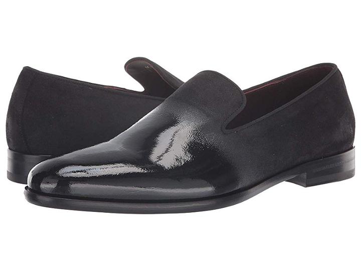 Bruno Magli Picasso (black Suede/patent) Men's Shoes