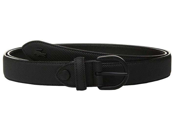 Lacoste L.12.12 Pique Pvc Belt (black) Women's Belts