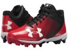 Under Armour Ua Leadoff Mid Rm (black/red) Men's Cleated Shoes