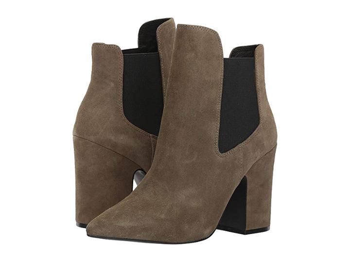 Kristin Cavallari Starlight Bootie (olive Kid Suede) Women's Dress Boots