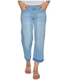 Liverpool Layla Wide Leg Crop With Released Hem On Silky Soft Denim In Delton Light (delton Light) Women's Jeans