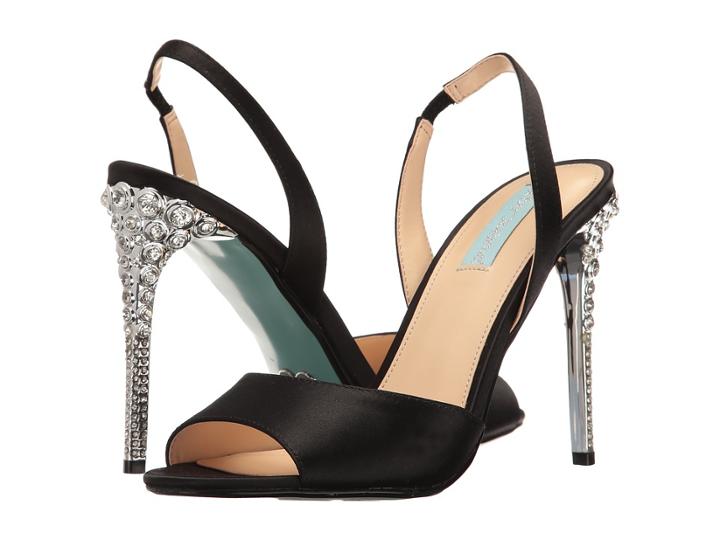 Blue By Betsey Johnson Naomi (black Satin) High Heels