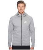 Nike Sportswear Advance 15 Full Zip Hoodie (dark Grey Heather/black/white) Men's Sweatshirt