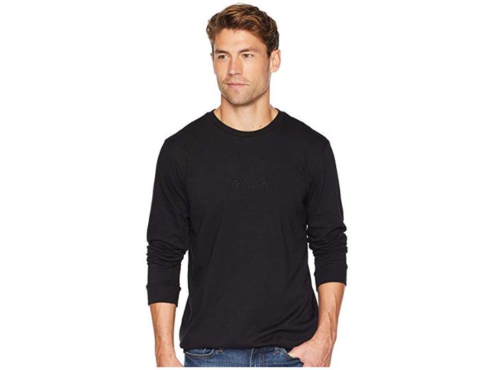 Rvca Small Rvca Long Sleeve (black) Men's Clothing