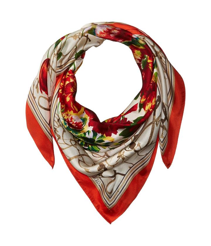 Vince Camuto Love Letter Silk Square (red) Scarves