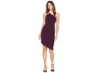 Calvin Klein One Shoulder Jersey Dress With Hardware Detail Cd8a13qa (aubergine) Women's Dress