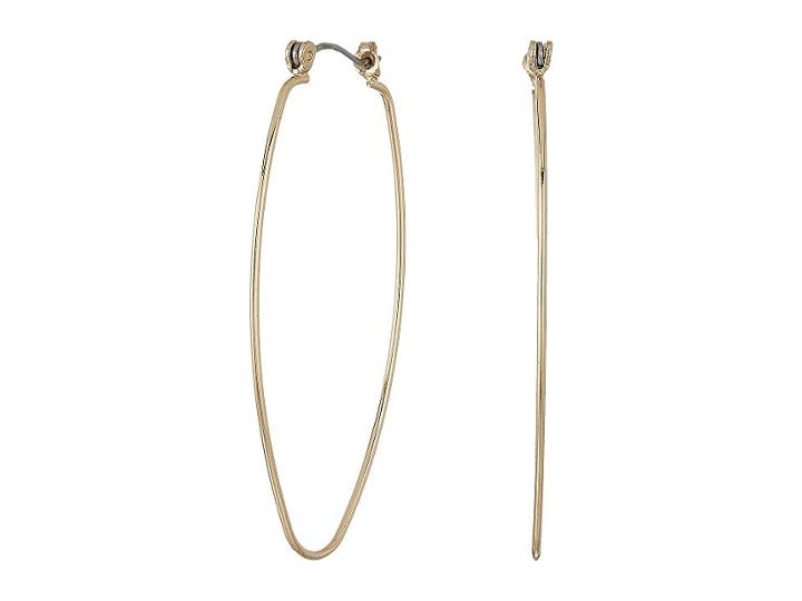 French Connection Oval Hoop Earrings (gold) Earring