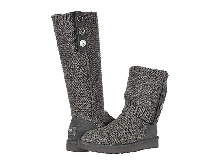Ugg Purl Cardy Knit (charcoal) Women's Pull-on Boots