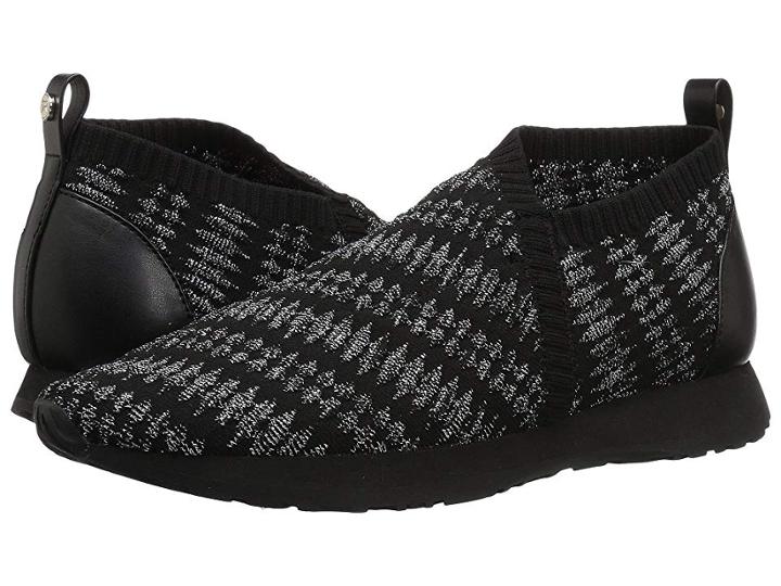 Taryn Rose Caren (black/silver Geo Knit) Women's Shoes