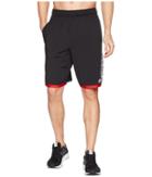 New Balance Baseball Grind Inset Shorts (black/gunmetal/red) Men's Shorts