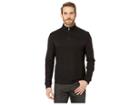 Perry Ellis Regular Fit 1/4 Zip Jacquard Sweater (black) Men's Clothing