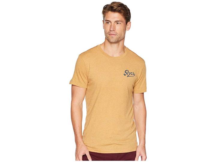 Rvca North Park Tee (apple Cinnamon) Men's Clothing