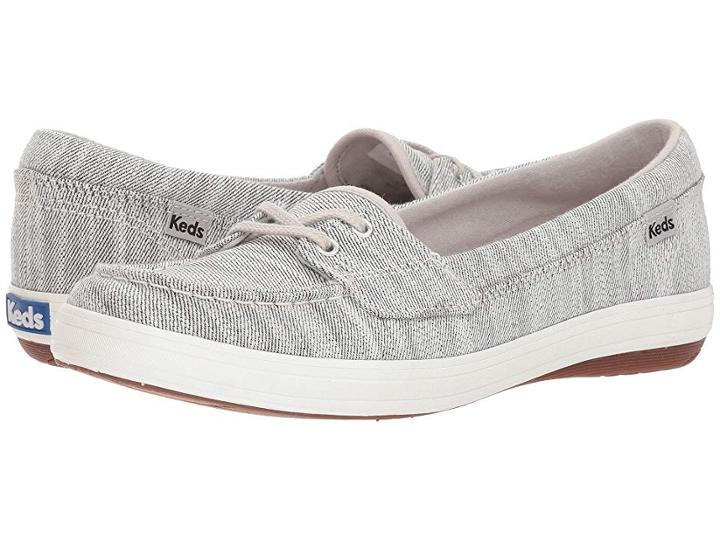 Keds Glimmer Denim Twill (white) Women's Lace Up Casual Shoes