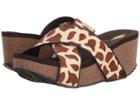 Volatile Finola (brown Giraffe) Women's Wedge Shoes