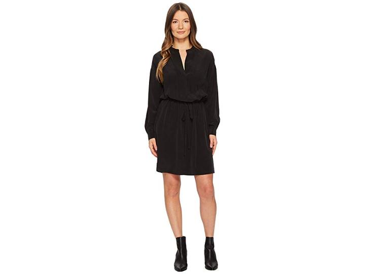 Vince Shirred Sleeve Dress (black) Women's Dress