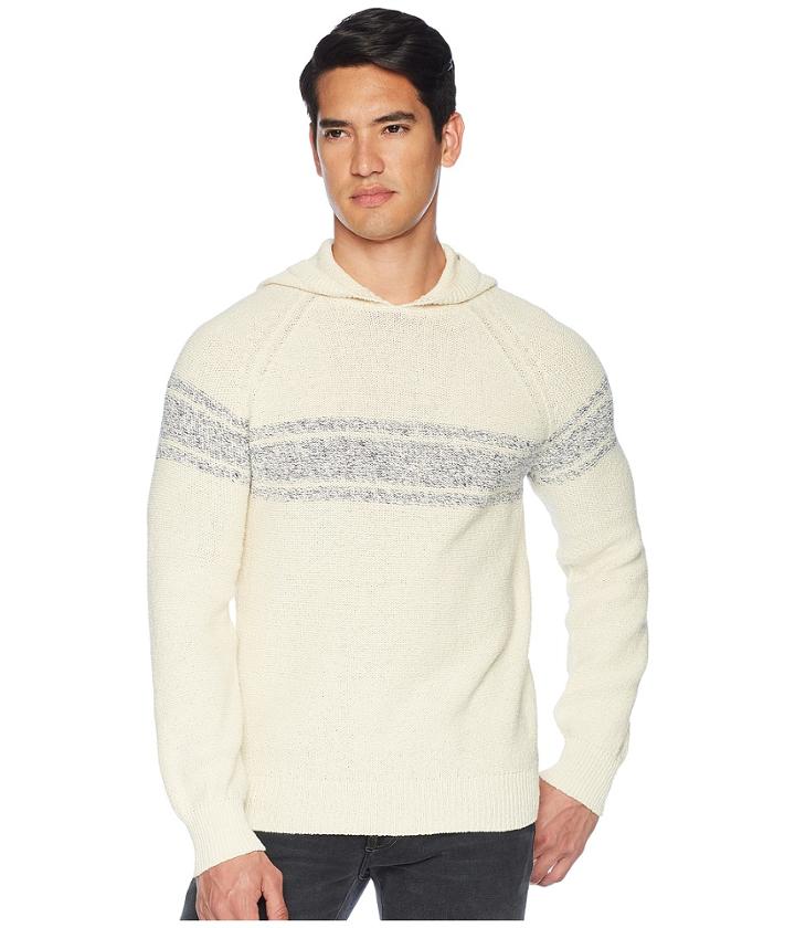 Vince Texture Stripe Pullover Hoodie (painters Cloth/coastal) Men's Sweatshirt