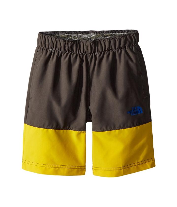 The North Face Kids Class V Water Shorts (little Kids/big Kids) (canary Yellow Phantom Print/graphite Grey/turkish Sea) Boy's Shorts