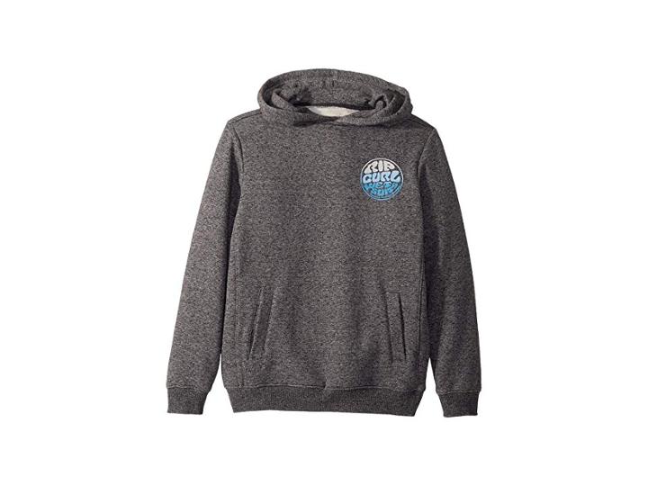 Rip Curl Kids Destination Print Fleece Hoodie (big Kids) (black) Boy's Sweatshirt