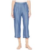 B Collection By Bobeau Leslie Crop Pants (medium Wash Blue) Women's Casual Pants
