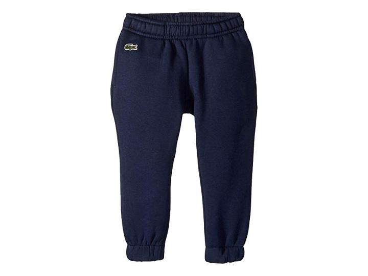 Lacoste Kids Fleece Pants (toddler/little Kids/big Kids) (navy Blue) Boy's Casual Pants