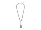 Guess Resin Link Necklace Logo Pendant (silver/crystal/blue) Necklace