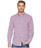 Vineyard Vines Performance Gull Island Gingham Tucker Shirt (captains Blue) Men's Clothing