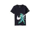 Nike Kids Brush Baseball Cotton Tee (little Kids) (black Denim/ice Blue) Boy's T Shirt