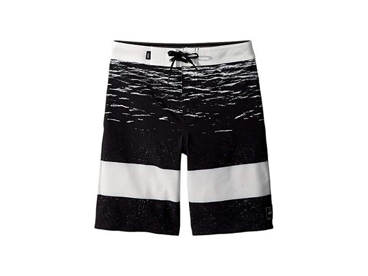 Vans Kids Era Boardshorts (little Kids/big Kids) (white Dark Water) Boy's Swimwear