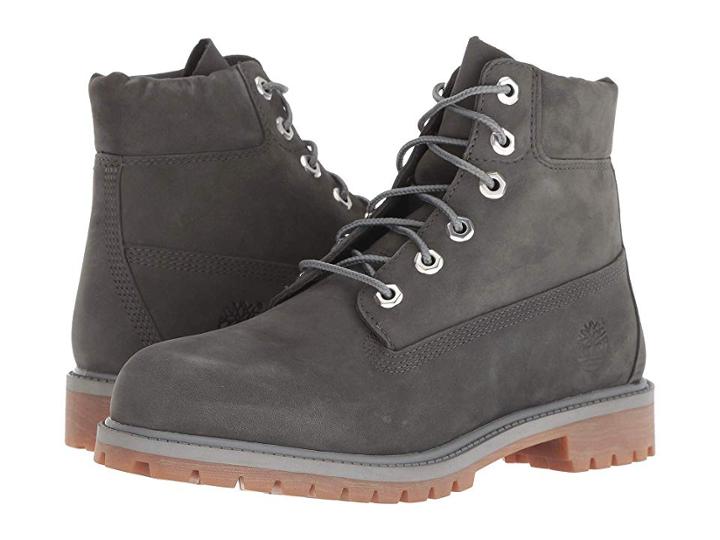 Timberland Kids 6 Premium Waterproof Boot (big Kid) (dark Grey Nubuck) Kids Shoes