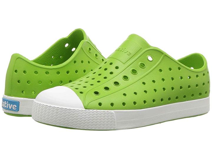 Native Kids Shoes Jefferson (little Kid/big Kid) (spring Green/shell White) Kid's Shoes