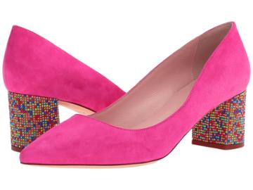 Kate Spade New York Milan (pink Swirl Kid Suede/multicolor Stone) Women's Shoes