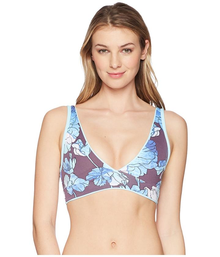 Maaji Crystal Blue Allure Fixed Halter Four-way Top (light/petal Blue) Women's Swimwear