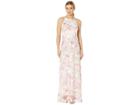 Marina Embroidered Print Halter-neck Long With Scallop Hem (pink/multi) Women's Clothing