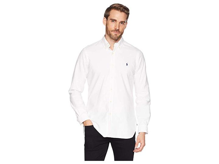 Polo Ralph Lauren Classic Fit Brushed Oxford (white) Men's Clothing