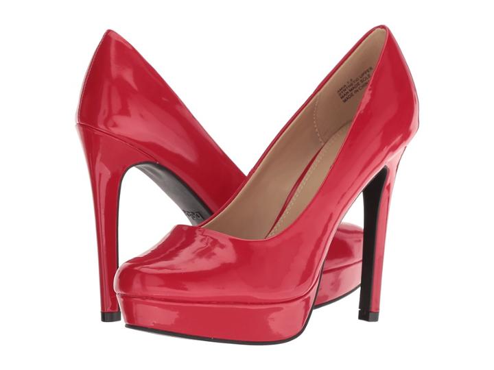 Bebe Amia (red Patent) Women's 1-2 Inch Heel Shoes