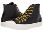 Converse Chuck Taylor(r) All Star(r) Limo Leather Hi (black/bold Citron/egret) Athletic Shoes