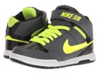 Nike Sb Kids Mogan Mid 2 Jr (little Kid/big Kid) (dark Grey/volt/black/white) Boys Shoes