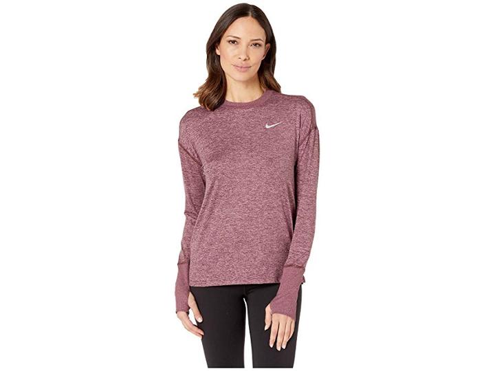 Nike Element Top Crew (el Dorado/plum Dust/heather/reflective Silver) Women's Clothing