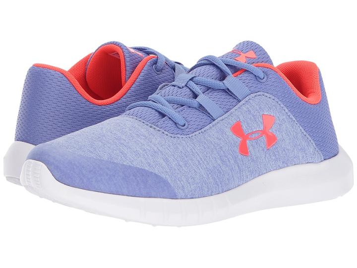 Under Armour Kids Ua Mojo (big Kid) (talc Blue/oxford Blue/neon Coral) Girls Shoes