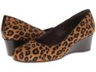 Rockport Total Motion 45mm Wedge (brown Leopard) Women's Shoes